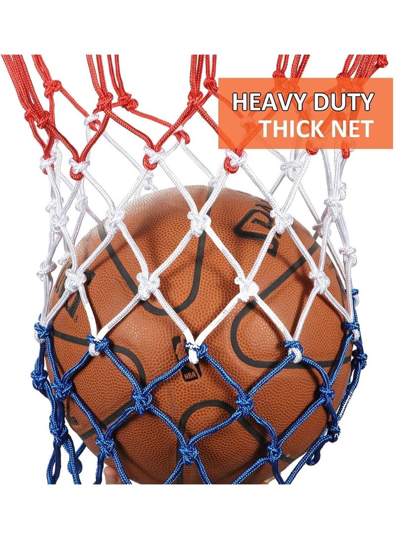 CLENEA 2 PCS Heavy Duty Basketball Net Replacement, Professional All Weather Anti Whip, Hanging Rim Goal for Children and Adults, 12 Loops - Image 5